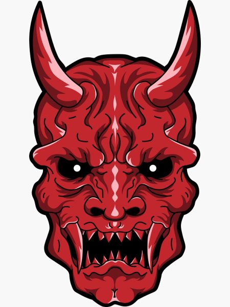 Наклейка демон