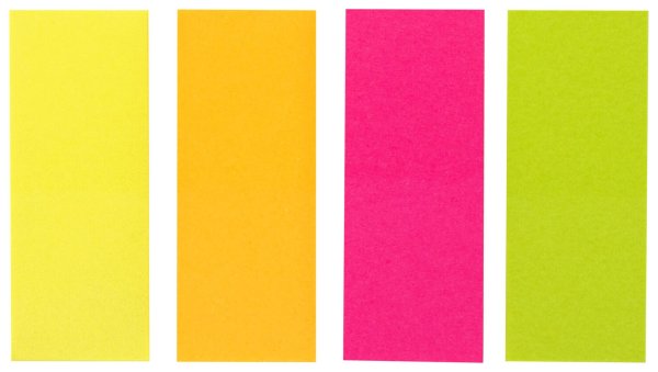 Закладки Клейкие бумажные, Неоновые