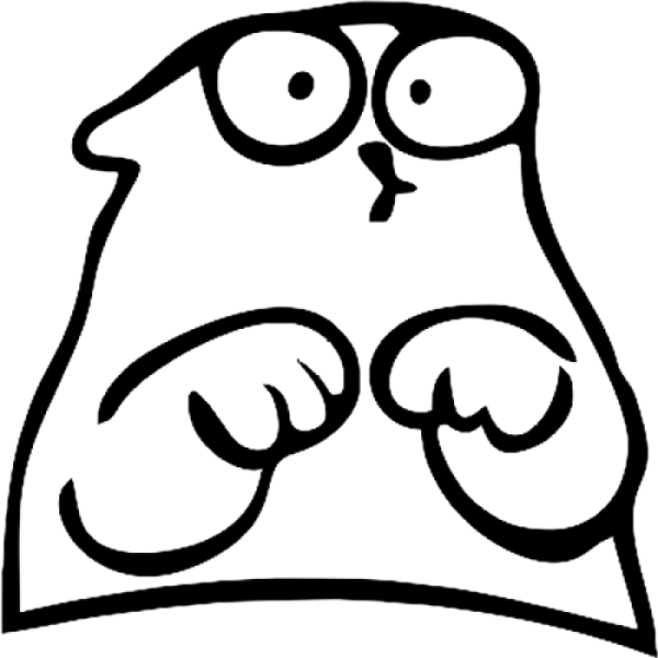 Стикеры кот Саймон