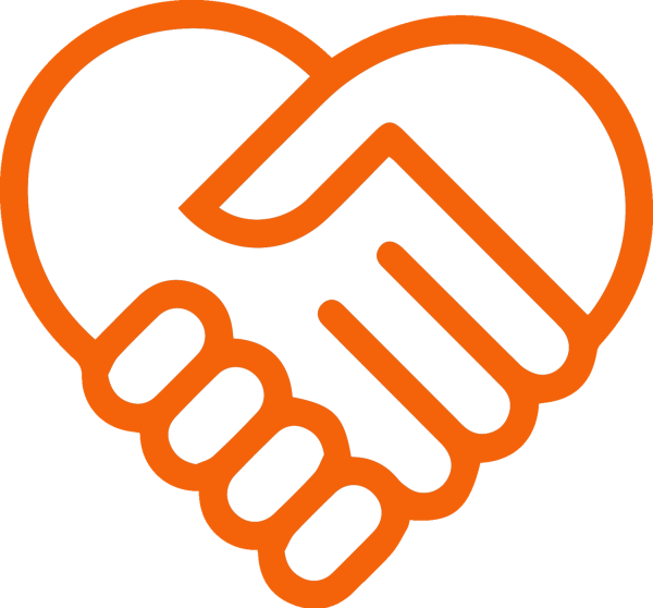 Рукопожатие в виде сердца