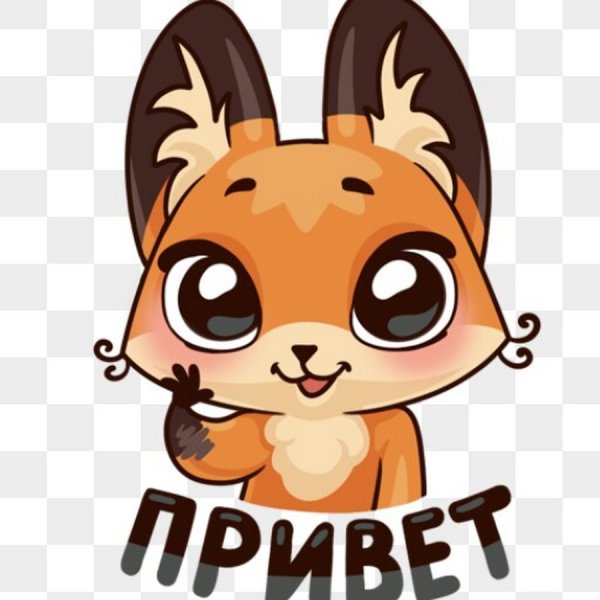 Стикер привет