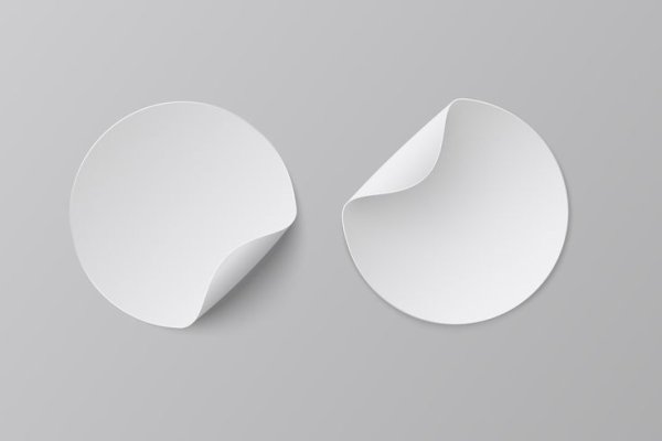 Мокап наклейки круглые