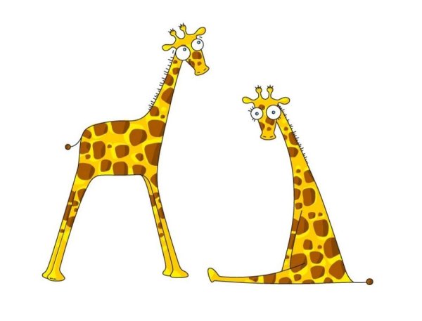 Жираф карикатура