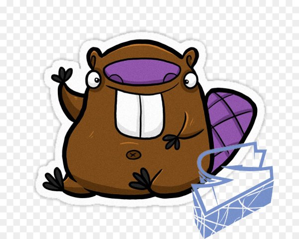 Наклейка бобер