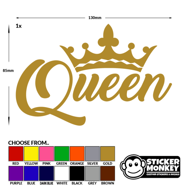 Queen стикер 3d черный