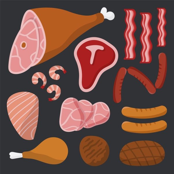 Мясо вектор