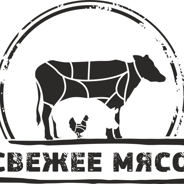 Pork стикер в круге
