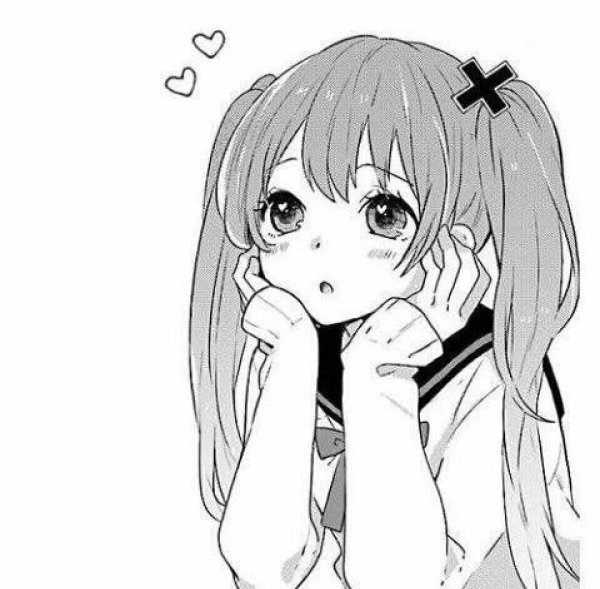 Аниме тянки чёрно белые