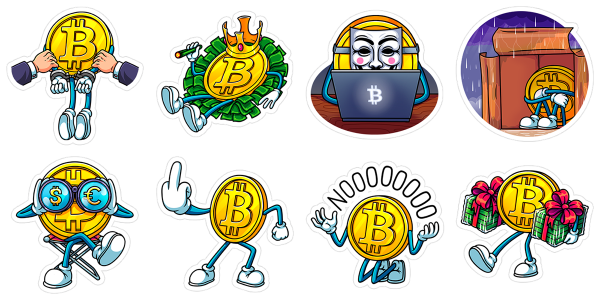 Биткойн Стикеры