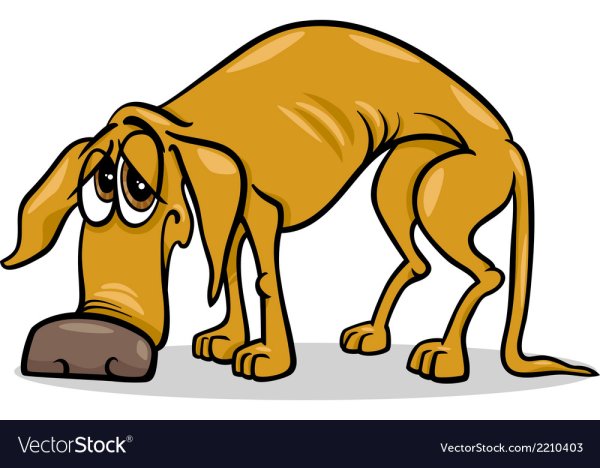 Бездомная собака мультяшная