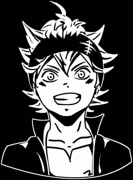 Аниме чёрный Клевер Аста