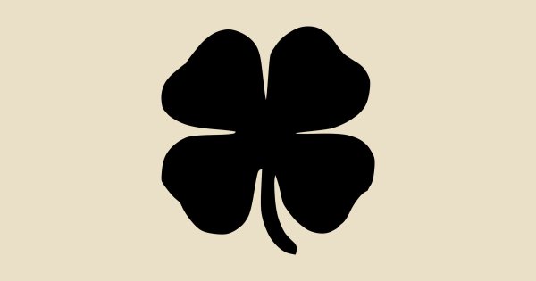 Силуэт клевера четырехлистного
