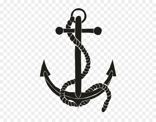 Пиратский череп с якорем