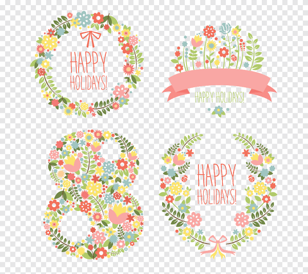 Круглый стикер с 8 марта