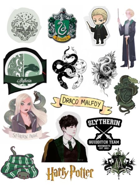 Стикеры Гарри Поттер Слизерин Малфой