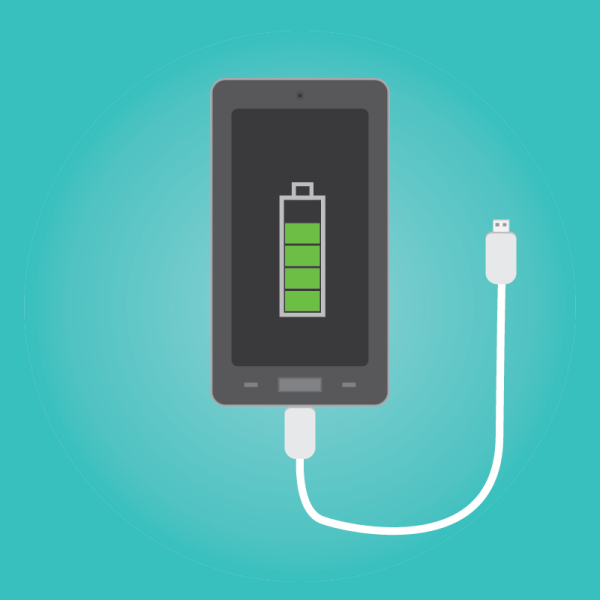 Табличка зарядка для телефона