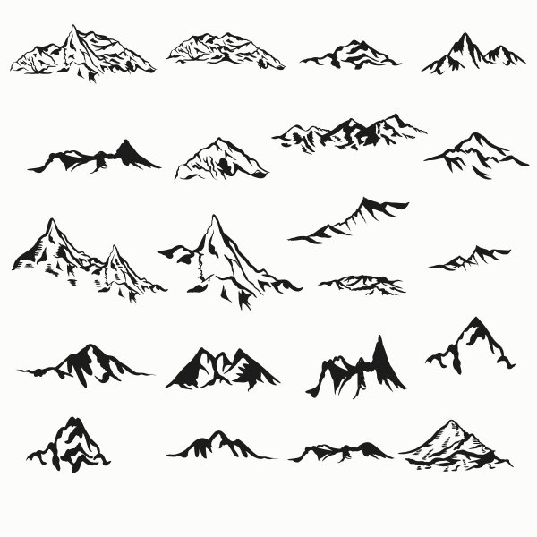 Горы контур