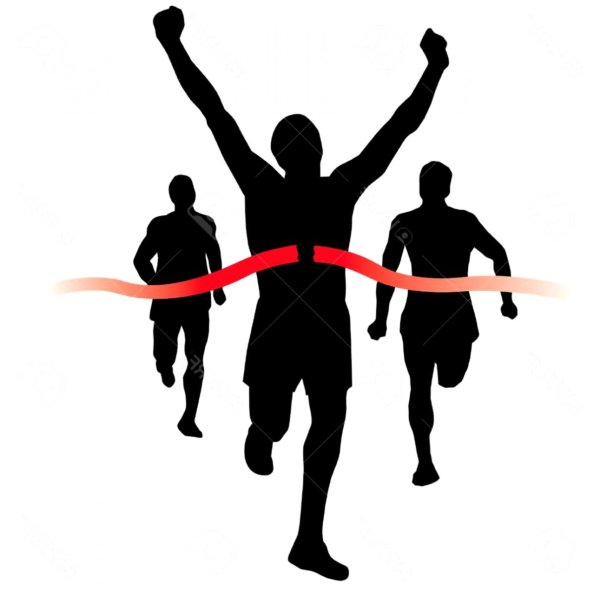 Бегущий человек на финише