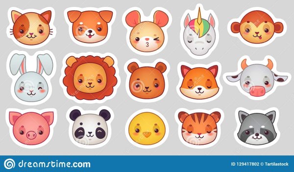 Наклейки мордашки