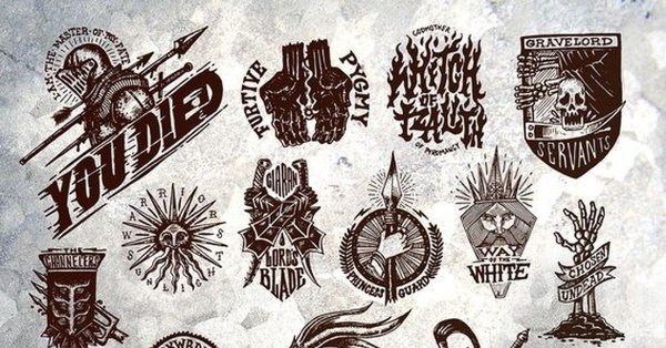 Черно белые логотипы дарк соулс