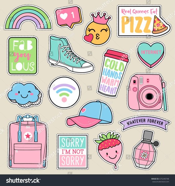 Милые Стикеры на прозрачном фоне