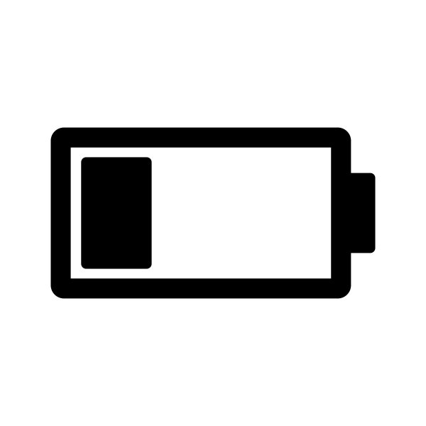 Значок разряженной батарейки