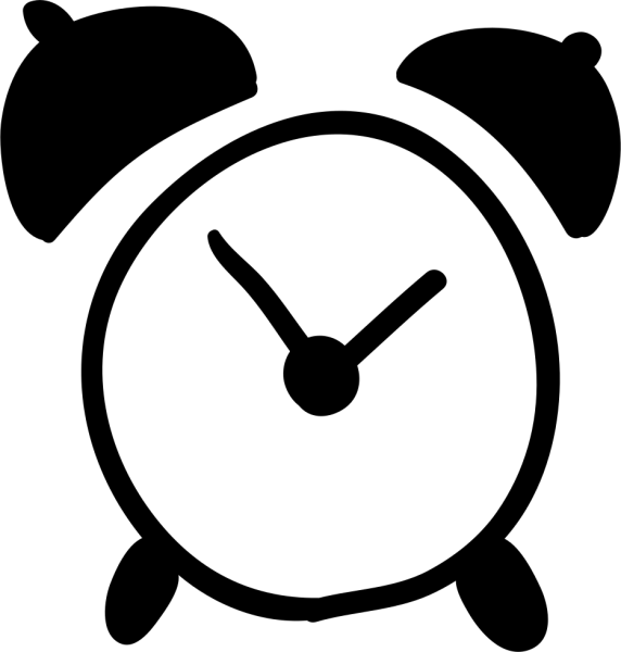 Часы будильник силуэт