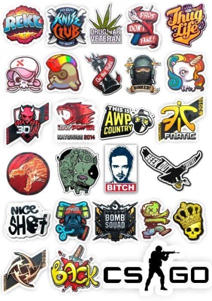 Крутые наклейки из игр