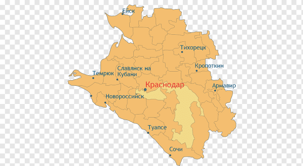 Карта Краснодарского края вектор