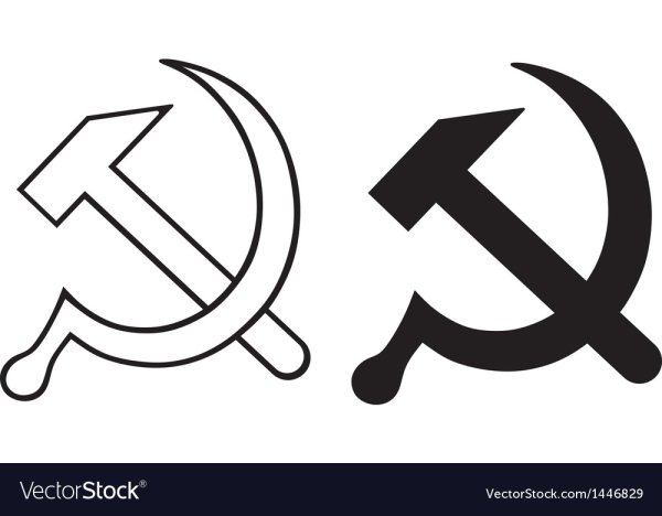 Серп и молот белый