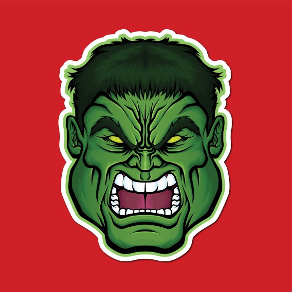 Халк лицо Стикеры