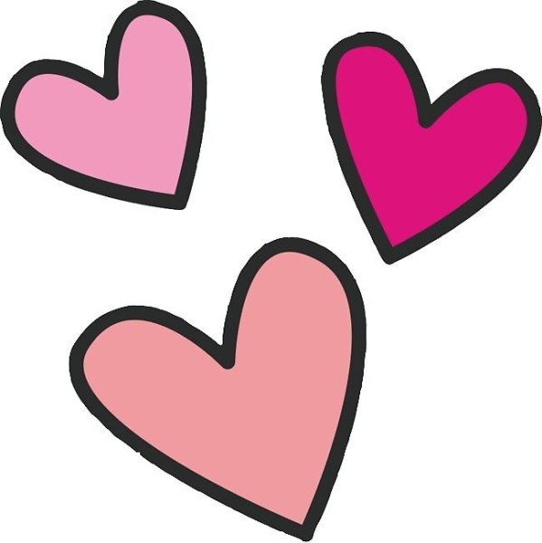 Сердечки мультяшные