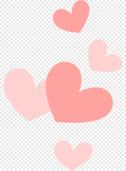 Розовое сердце на прозрачном фоне
