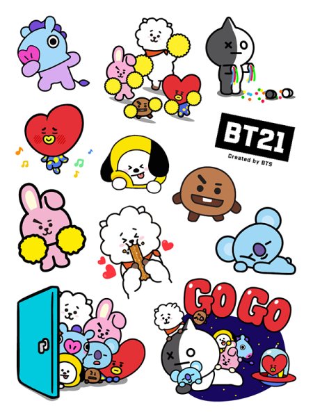 БТС Стикеры bt21