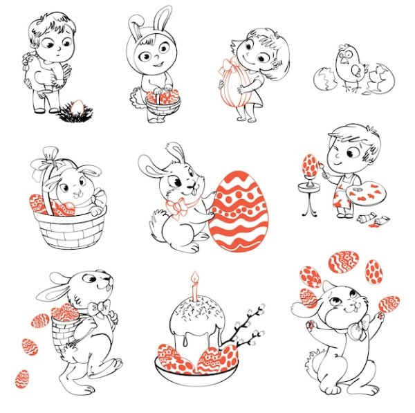 Наклейки кролики