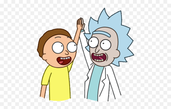 Рик и Морти в наушниках