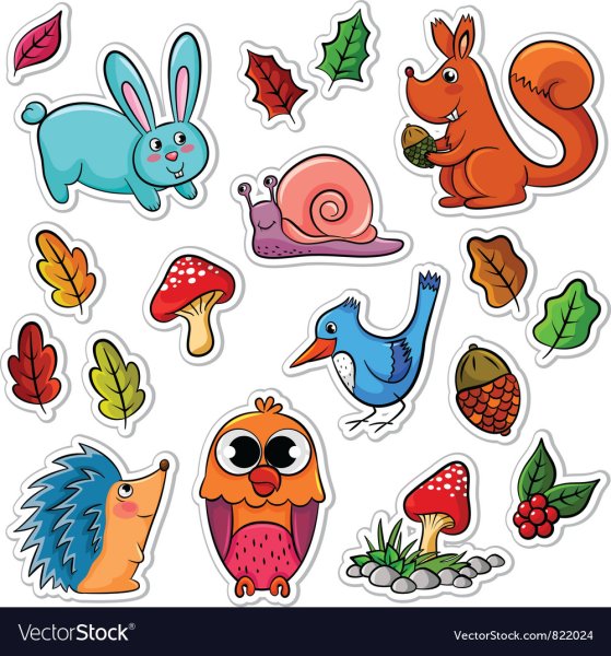 Животные и растения Стикеры