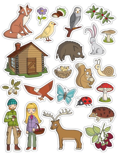 Стикеры лес