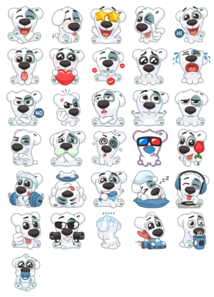 Стикеры ВК собака