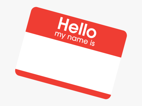 Наклейки hello my name is