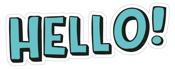 Стикер hello для надписей