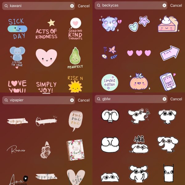 Интересные наклейки в сторис