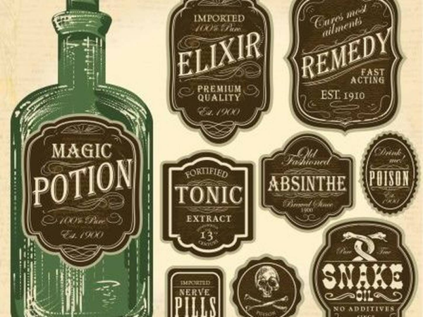 Винтажная наклейка на бутылку