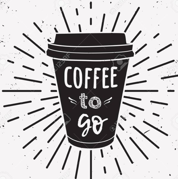 Кофе с собой вектор