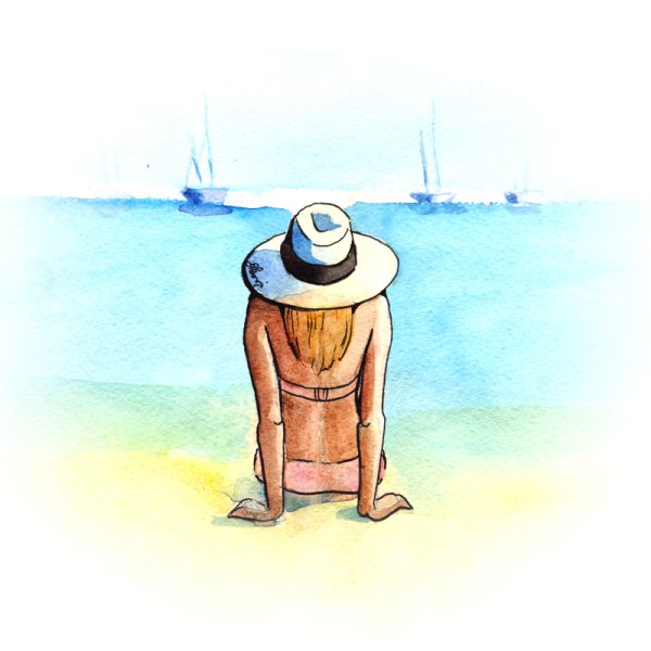 Скетч море пляж