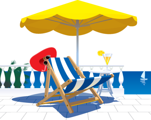 Лежак для пляжа вектор