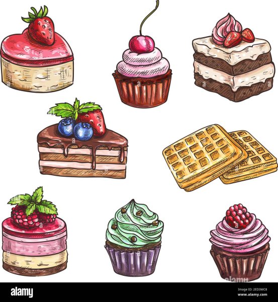 Эскизы кондитерских изделий