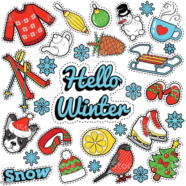 Набор наклеек "быт" 6шт