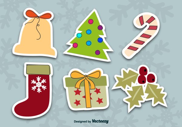 Новогодние наклейки для распечатки