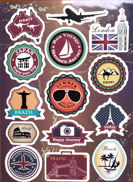 Наклейки путешественника